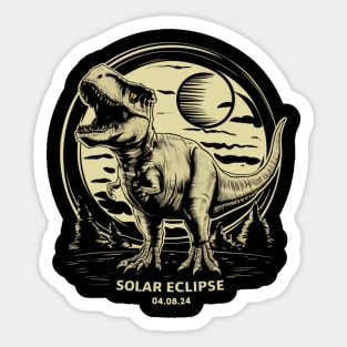 Total Solar Eclipse T-rex Dino April 8 2024 Solar Eclipse Sticker